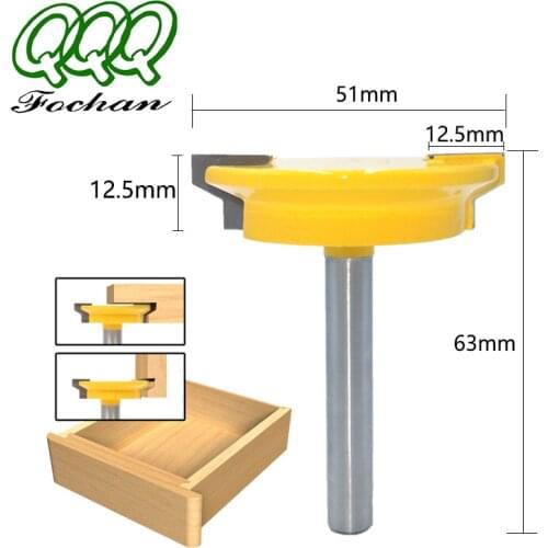 QQQ 8/12/12.7mmShank Straight Drawer Molding Router Bit Drawer Lock Tenon Knife Plug Wood Milling Cutter Door Woodworking Tool