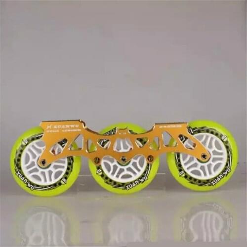 [Frame+Wheel+Bearing] HOOMORE blue black golden inline speed skates base 85A 110mm PU skating wheel ILQ-9 bearing free shipping