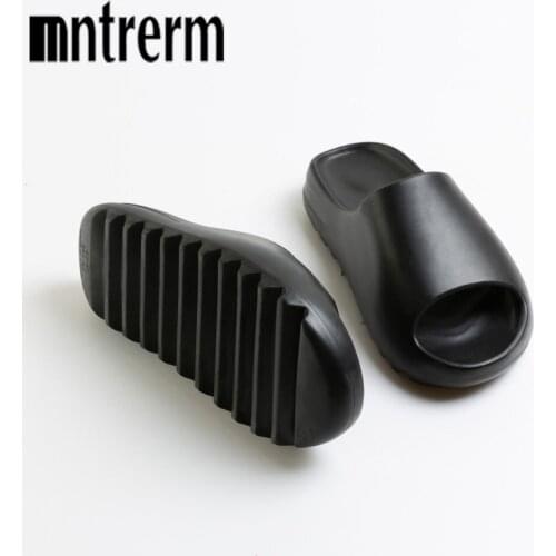 Mntrerm Mens Slippers EVA Men Shoes Women Couple Flip Flops Soft Black and Beige Casual Summer Male Chaussures Femme