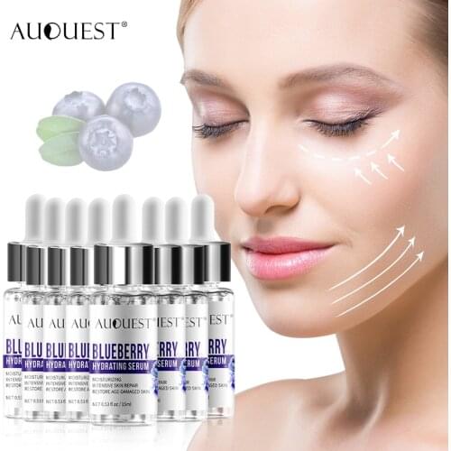 Auquest Facial Serum Hyaluronic Acid Blueberry Face Lifting Anti Aging Wrinkle 15ml Serum Antioxidant Face Care Serum