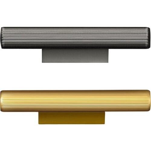 HJY Textured Furniture Handle Closet Pull Simple Kitchen Cupboard Cabinet Knobs and Handles Bedroom Drawer Hardware Pulls A190