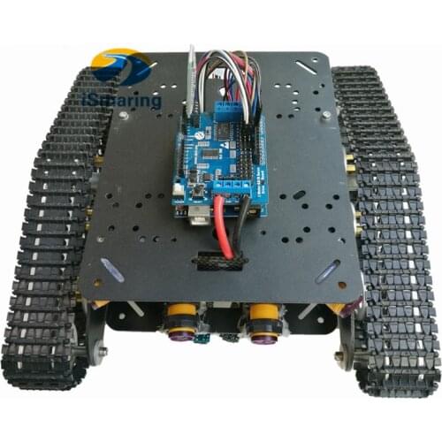 TSD300 Arduino Bluetooth/WiFi Control Crawler Tank Car Chassis with Tracking and Obstacle Avoidance RC Remote