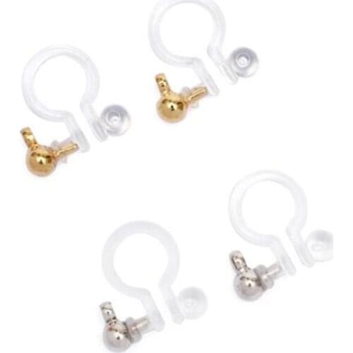 10pcs/lot U Shape Plastic Ear Clip No Pierced Blank Earrings Clips Accessories DIY Handmade Earrings Material Jewelry Fittings