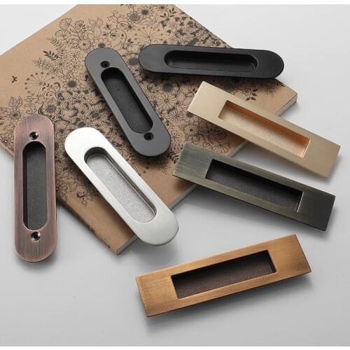 Pull Handle Hidden Insert Embed Imbedding Zinc Alloy For Home Room Wood Sliding Door Furniture Drawer
