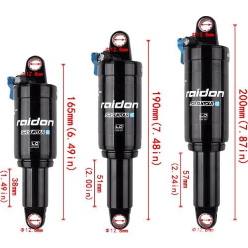 Bicycle Rear Shock Absorber Bumper Pneumatic Chamber Damper Mtb Mountain Bike Suspension 165/190/200mm