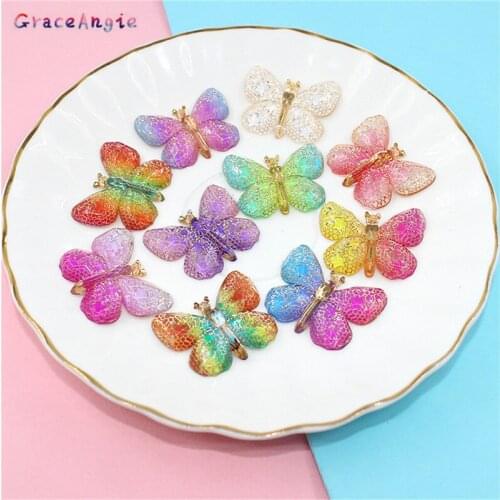 10pcs Trendy Enamel Alloy Butterfly Setting Metal Charms Lovely DIY Animal Pendant Handmade Jewelry For Necklace Bracelet