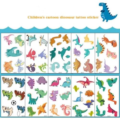 13pcs Dinosaur Tyrannosaurus Temporary Tatoo Sticker Waterproof Fake Tattoo Tattoos Hand Foot Tatouage For Kids Children Boy