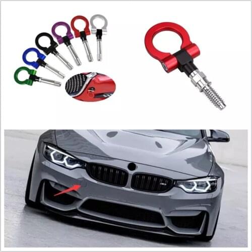 Car styling trailer hook sticker decoration car rear front trailer simulation racing ring vehicle modification towing hook