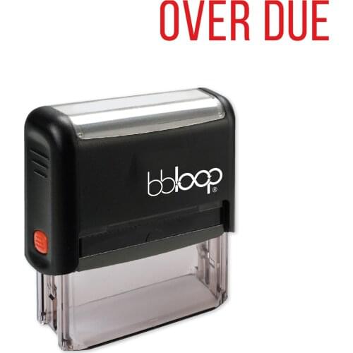 Bbloop Overdue w/Tall Skinny Style Font and Design Self-Ink