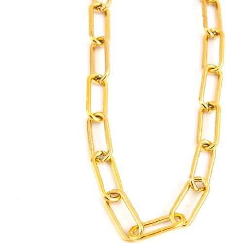 Stainless Steel 1Meter 6/7/10mm Width Gold silver color Rolo Cable Chains Heavy Chic Chain Fit for Jewelry Making