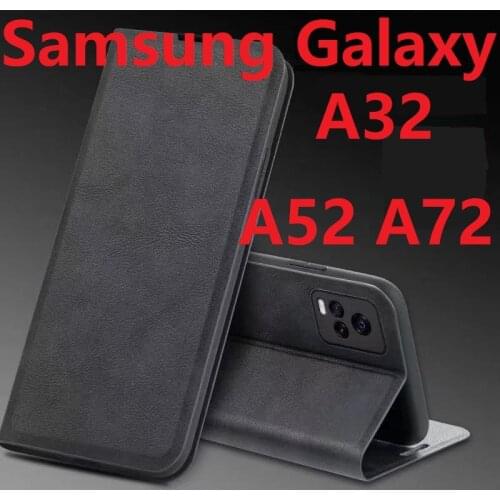 Wallet PU Leather Cases For Samsung Galaxy A32 A42 A52 A72 Case Magnetic Book Stand Flip Card Protective Cover