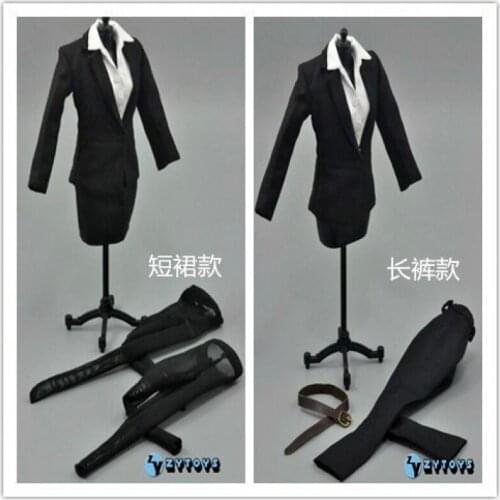 ZYtoys 1/6 ScaleWomens black professional suit For Action Figure