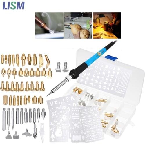 110V/220V 60W Electric Soldering Iron Kit Engraving Pen Soldering Irons Wood Burning Kit Carving Pyrography Welding solder Tools