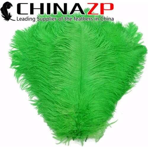 CHINAZP Factory 50pcs/lot 45~50cm(18~20inch) Length Dyed Light Green Large Ostrich Feathers for Decorations