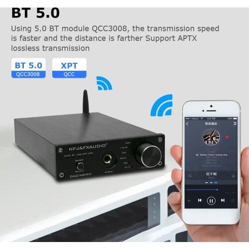 ESS9018 DAC decoding USB fiber coaxial to Analog Converter Bluetooth QCC3008 5.0 TPA6120 OPA2134 Headphone Car Audio Amplifier