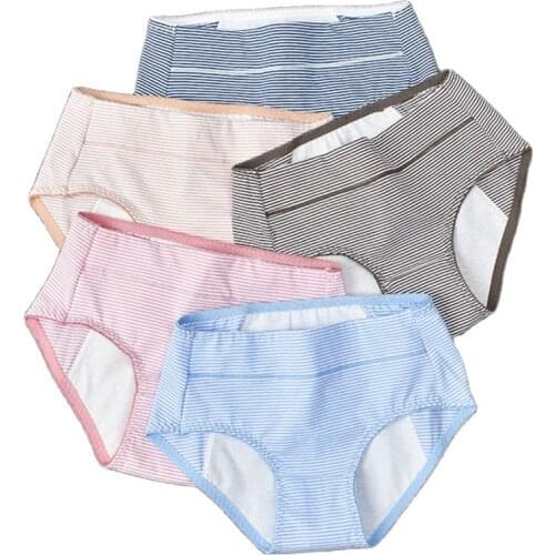 Menstrual Panties Cotton Sexy Panties for Menstruation Middle Waist Leak Proof Physiological Period Pants Incontinence Underwear