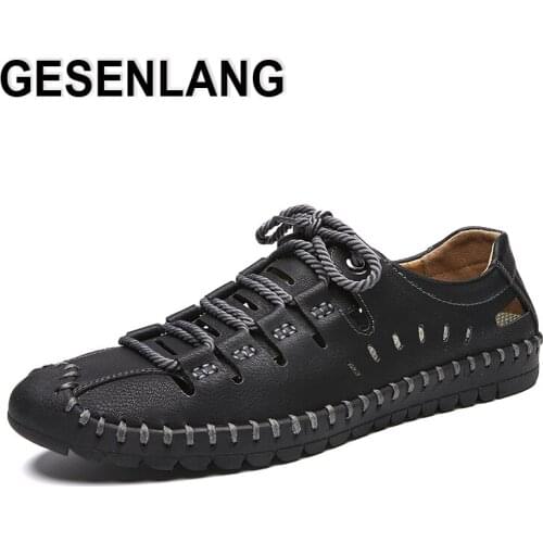 Mens Big Size Hiking Shoes Breathable Quick Drying Leather Male Sneakers Comfy Outdoor Camping Walking Beach Fisherman Shoes New