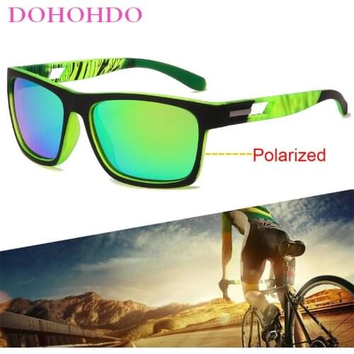 DOHOHDO Men Polarized Sun Glasses Fashion Night Vision Driving Sunglasses Male Black Sports Fishing Eyewear UV400 Gafas De Sol