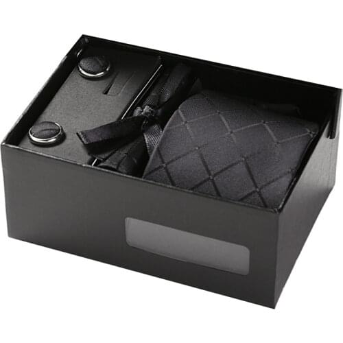 Gravatas Dos Homens Mens Tie Wide Gray Floral Formal Purple Paisley Pocket Square Cufflinks Neck Tie Sets Polyester Neckties