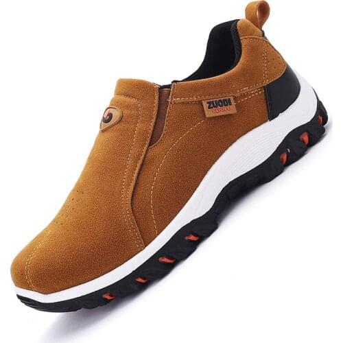 Large Size Slip-ons Non-slip Sport Shoes Male Sneakers Men Running Shoes Mens Sports Sneakers Brown Jogging Footwear GMB-1951