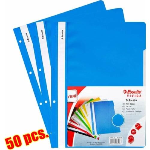 Transparent File Presentation Folder A4 Document File Clip Data holder School Ofice Organizer Supplies 50 pcs