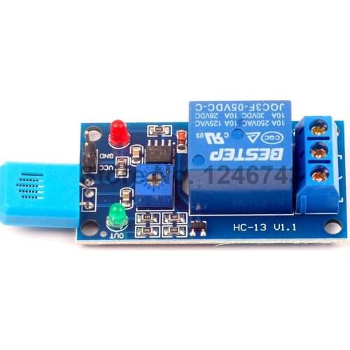 5pcs 1 Channel Wet sensitive switch 5V Relay Module humidity switch module humidity sensor of high quality