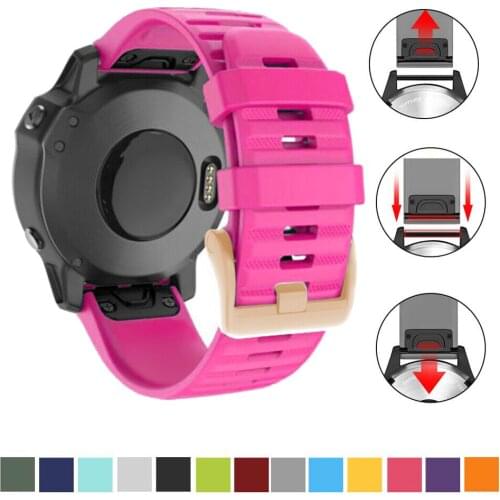 20/22/26mm buckle quick release strap For Garmin Fenix 6X pro 6S 5S 5X 5 Plus 3 HR MK1 Watch Silicone Easyfit Wristband