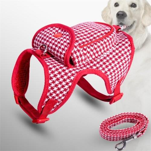 Dog Harness Vest Pet Dog Leash Lead Set Yorkshire Poodle Bichon Pomeranian Schnauzer Pug Costume Pet Product Supplies Dropship