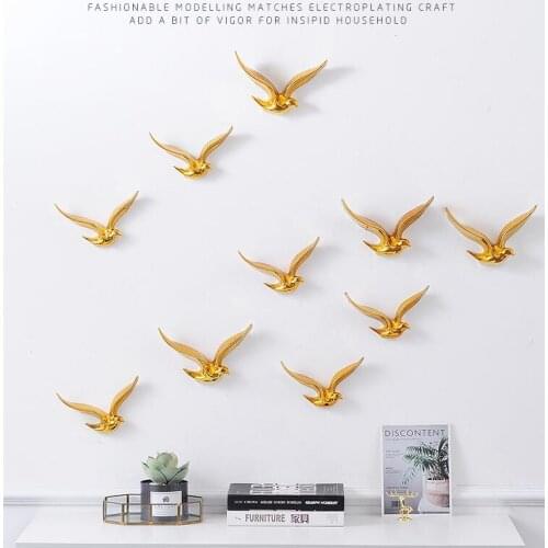 Modern Ceramic Bird Pigeon Decoration Wall Hanging Home Livingroom Background Wall Sticker Ornament Hotel Porch Wall Mural Craft