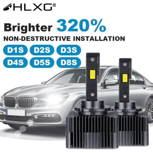 LED D2S D3S Plug And Play LED Bulb 1:1 Replacement Original HID D1S D2R D4S D4R D5S D8S Canbus Led Headlight 6000K 10000LM 90W