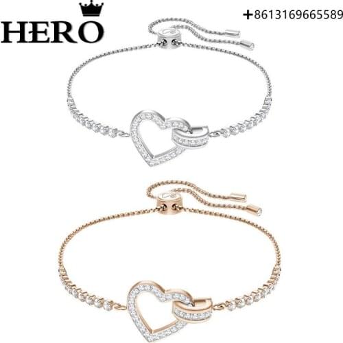 HERO Original Copy High Quality 1:1 SWA Multi-Color Love Double Buckle Gold-Plated Shrink Bracelet With Logo Envelope Mail