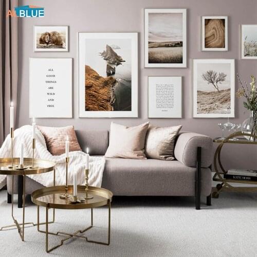 Reeds Grass Poster Nordic Decorative Nature Landscape Canvas Paintings Wall Art Print Picture Scandinavian Style Home Decoration