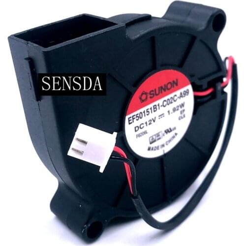 Brand new For Sunon EF50151B1-C02C-A99 5015 12V 1.92W 50*50*15mm Ultra Quiet Humidifier Turbo blower Fan