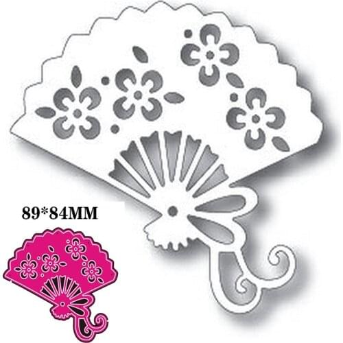Oriental Fan2021 Metal Cut Dies Stencils for Scrapbooking Stamp/Photo Album Decorative Embossing DIY Paper Cards