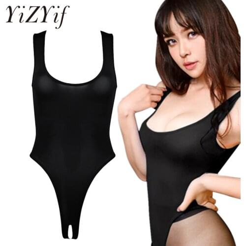 YiZYiF Sexy Women lingerie bodysuit Leotard Stretch Sleeveless Open Crotch Thong Body suit Women One-piece Jumpsuit Underwear
