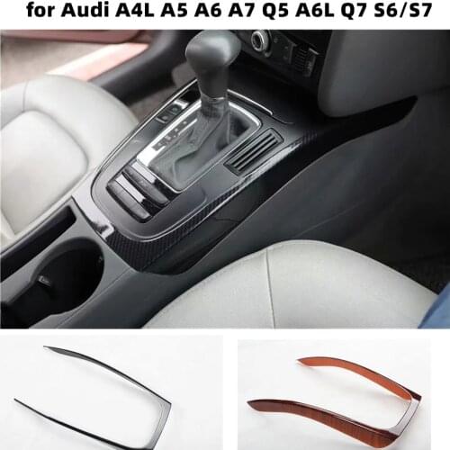 For Audi A4L A5 A6 A7 Q5 A6L Q7 S6/S7 accessories carbon fiber pattern central control protection sticker ABS decoration agate
