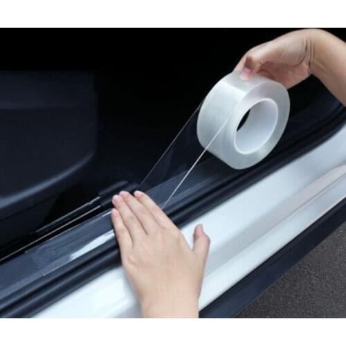 Car Door Sill Protector Nano Sticker Tape Bumper Strip for Jeep Renegade Wrangler JK Grand Cherokee Compass Patriot Liberty