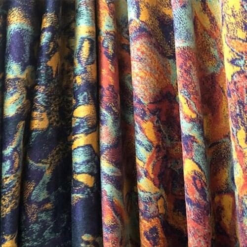 Jacquard Craft Plant Flower Cloth European American Style for Womens Clothing Dresses Fabrics for Sewing by Meter Material