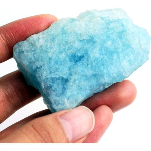 1Pc Natural Blue Rough Aquamarine Crystal Raw Crushed Stone Healing Specimen Mineral Jewelry Diy Home Decoration Aquarium