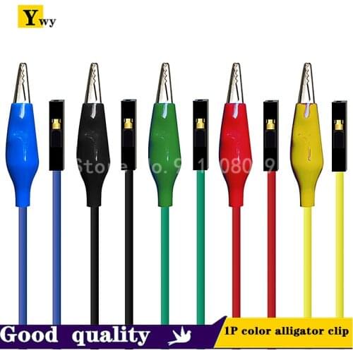1P 22AWG color DuPont Alligator Clip Cord Male and Female Connecting Wire Test Wire Repair Line 30/50CM Double Clip Single Clip