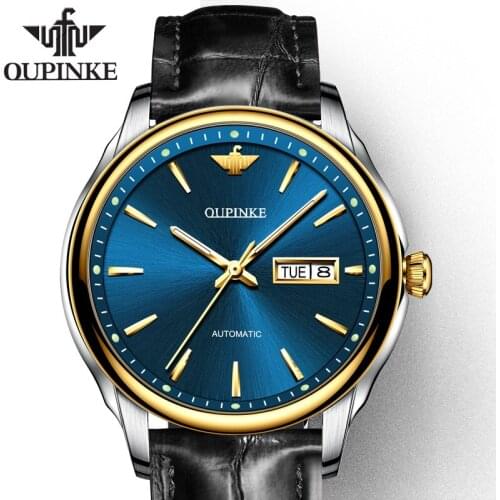 2020 OUPINKE Brand Automatic Mechanical Men Watch 50M Waterproof Male Sapphire Glass Sports Wrist Watch Relogio Masculino