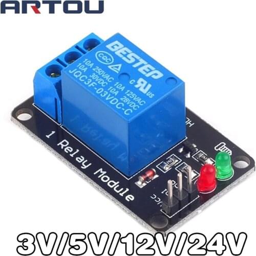 3.3V 5V 12V 24V low level trigger One 1 Channel Relay Module interface Board Shield For PIC AVR DSP ARM MCU Arduino