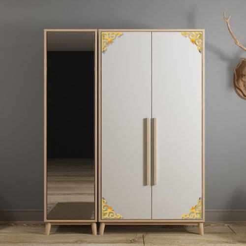 4 Pcs Wardrobe Closet Background Wall Decoration Acrylic Mirror Stickers Wallpaper Living Room Home Decor Accessories