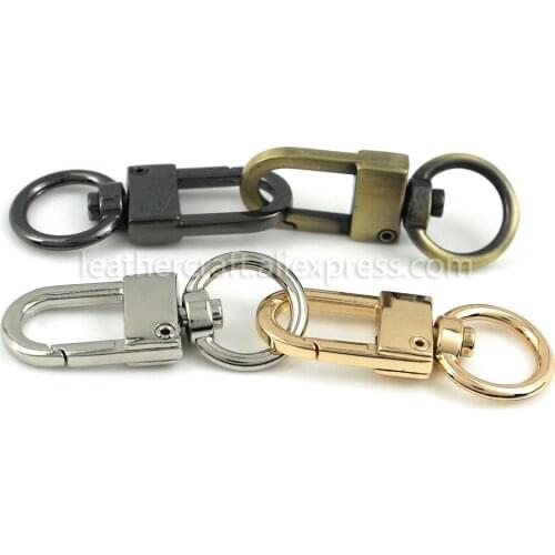 50 pcs Metal Swivel Eye Snap Hook Trigger Lobster Clasps Clips for Leather Craft Bag Strap Belt Webbing Key Chain Large Size