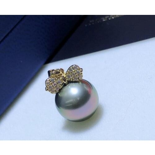 Bow Knot Pendant Base Mount Finding Settings Jewelry Parts Fitting Accessories for Pearls Corals Jade Beads Crystal Stones