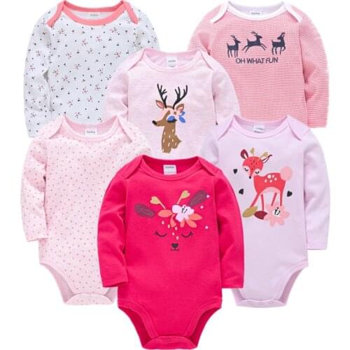 Bebe Fille Newborn Infant Baby Girls Romper 3PCS 6PCS Cartoon Baby Boys Outfits Spring Fashion Toddler Baby Jumpsuits Ropas Bebe