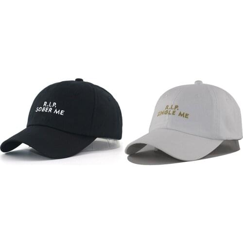 Embroidery RIP SOBER ME RIP SINGLE ME baseball cap Bachelor party dad hat fashion bride squad curved hats unisex