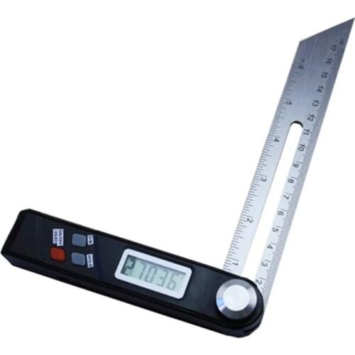 Digital Display Square Woodworking Measuring Ruler Stainless Steel Protractors