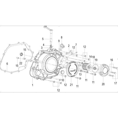 Crank case oil filter page of Benelli TNT150 BJ150-29A BJ150-29B