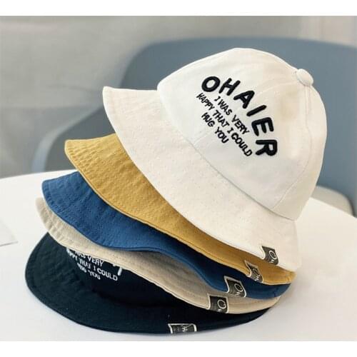 Spring Summer Kids Baby Hats Outdoor Sun Cap Children Beach Sunscreen Caps Alphabet Embroidery Pattern Infant Boys Girls Hat